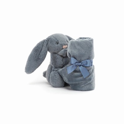 Jellycat Bashful Dusky Blue Bunny Soothers New Zealand | TZAQW5069